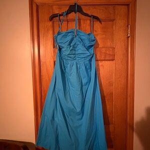 LOFT Strapless Blue Dress